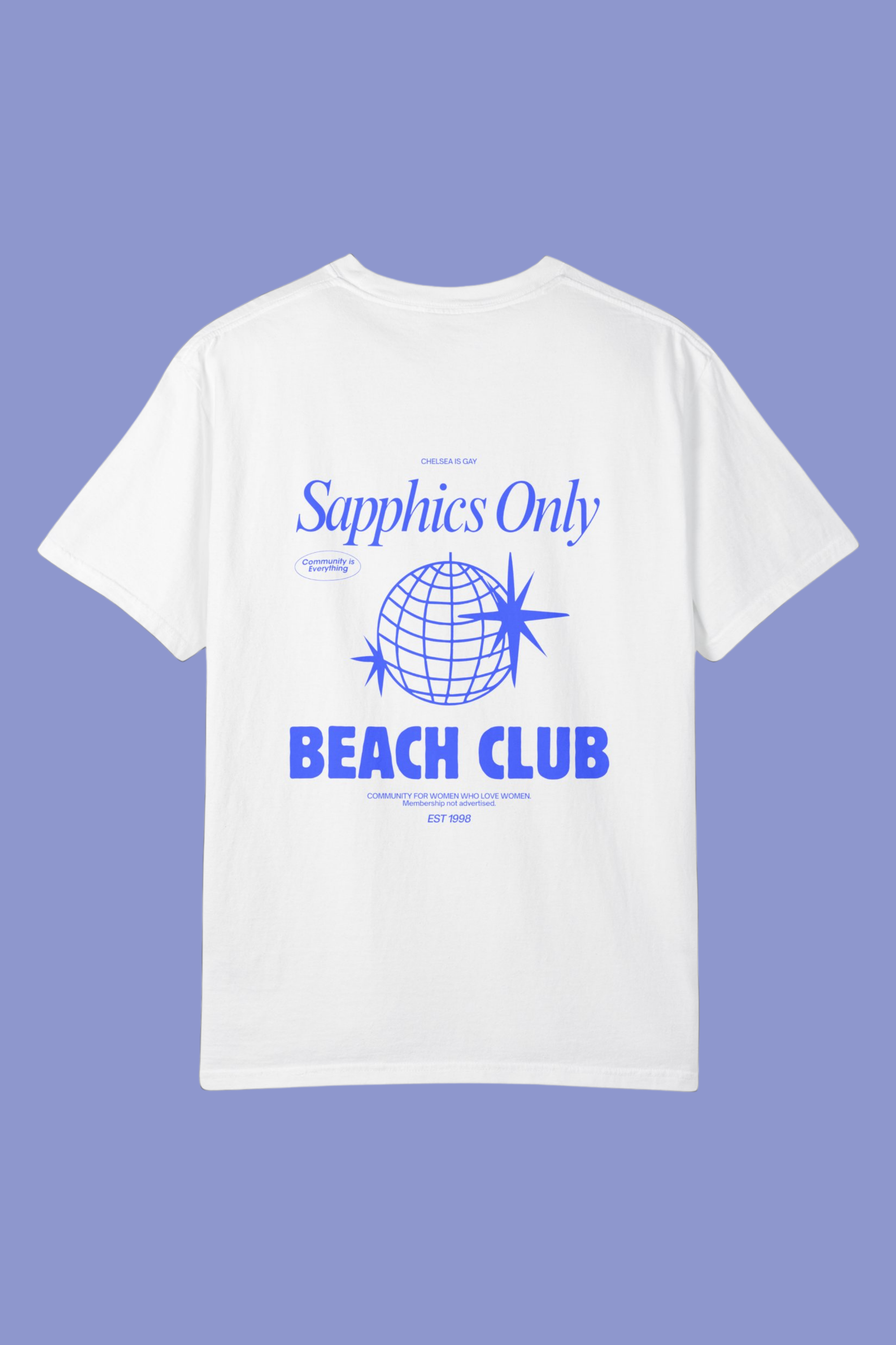 Sapphics Only Beach Club Tee