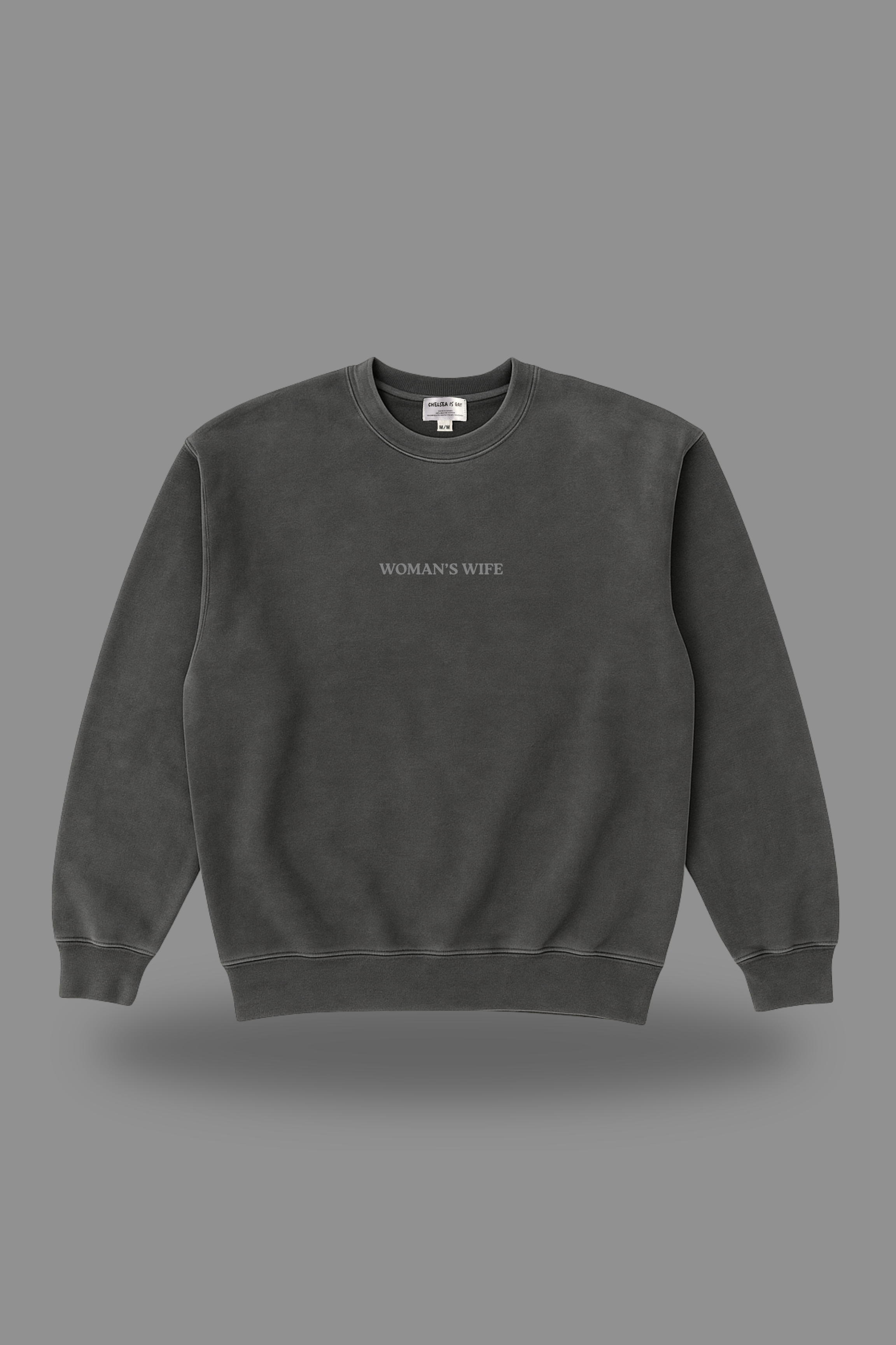 Woman’s Wife Crewneck – Charcoal Grey