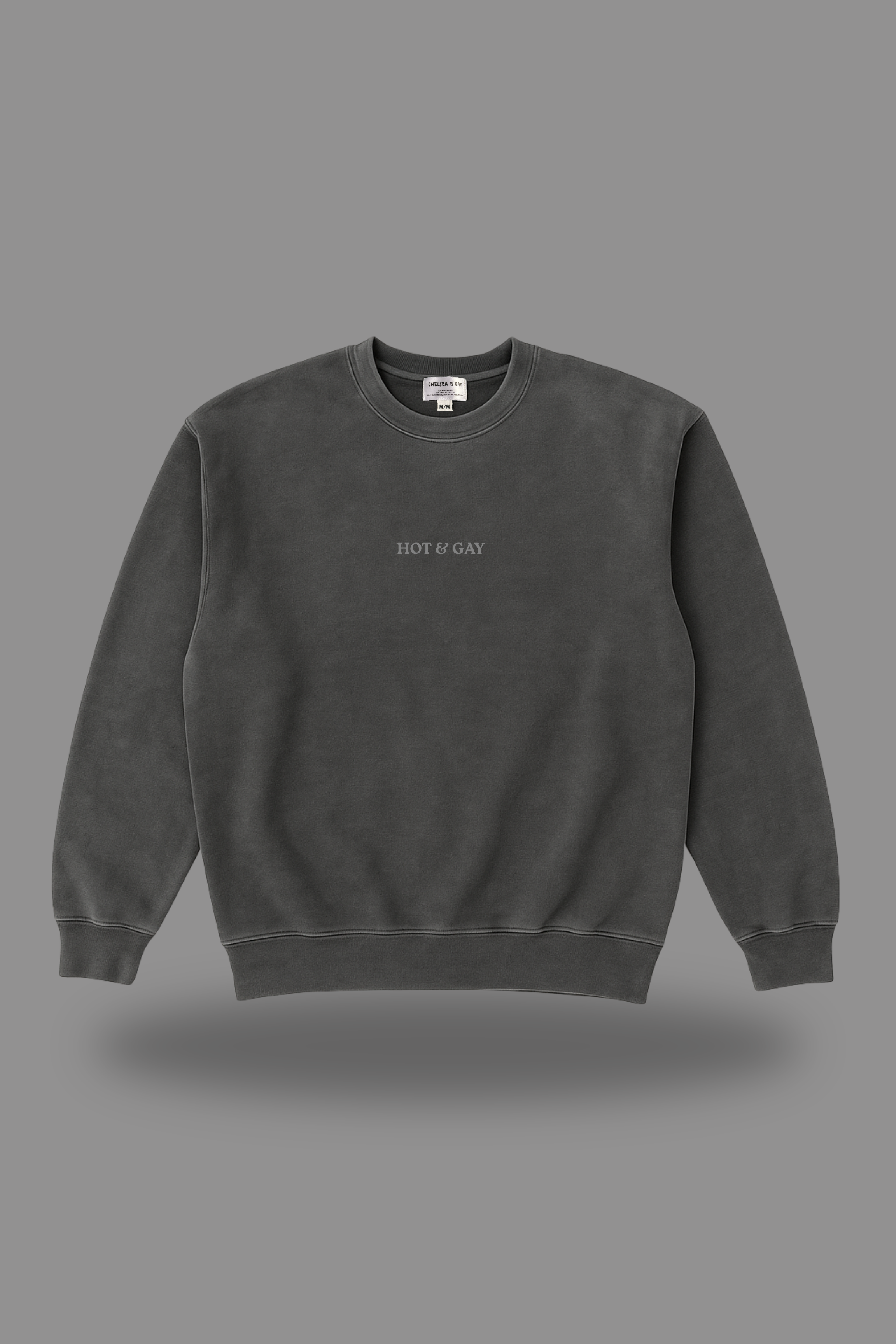 Hot & Gay Crewneck – Charcoal Grey