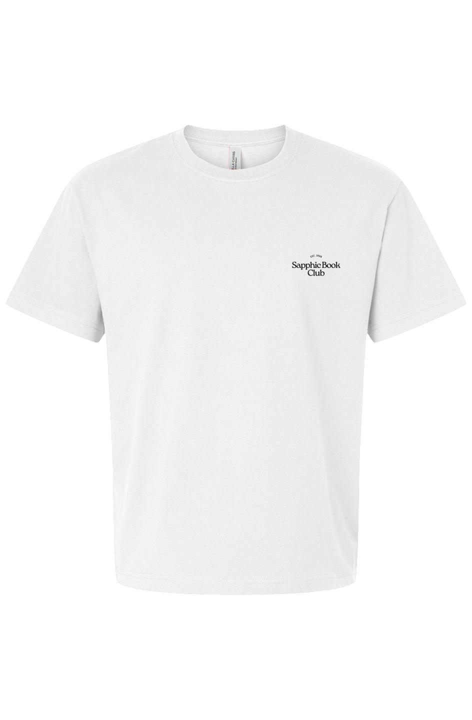 sapphic book club tshirt white